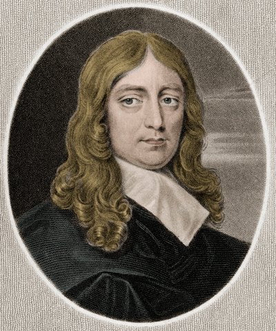ジョン・ミルトン 1608-1674 - エッチング - 19世紀 作： Unknown artist