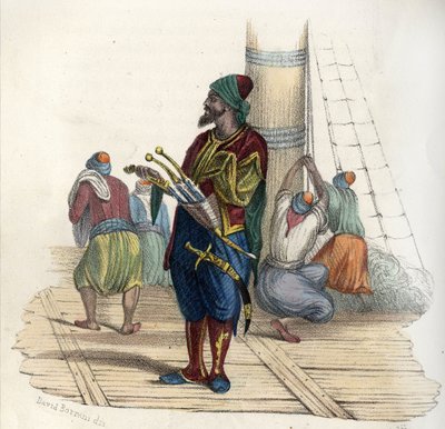 Khayr al-Din (v.1476-1546), バルベロッサ2世として知られる、トルコの私掠船。Léon Galibertの "L