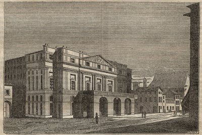 ミラノ・スカラ座 - イタリア、ミラノのスカラ座の眺め - (Teatro alla Scala Milan) - 1837年 作： Unknown artist