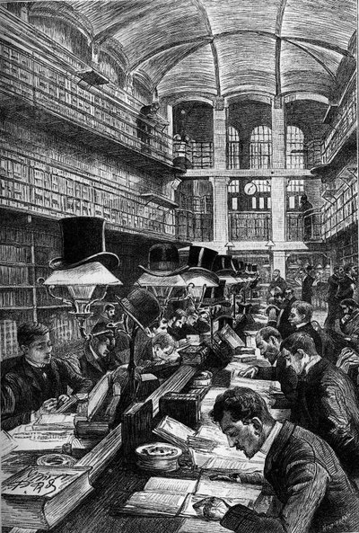 パリ・ロースクールのキュージャス図書館、新聞「La jeunesse」のエングレーヴィング 作： Unknown artist