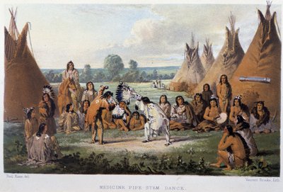 La danse du calumet contre les maladies dans les indiens nord-americains - en "Wanderings of an artist among indians of the North America", Paul Kane 作： Unknown artist