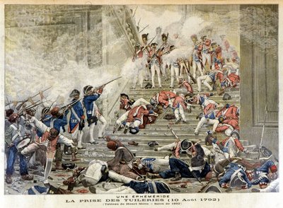 1792年8月10日のチュイルリーの占領 - 1892年4月の「Le Petity Journal」にて 作： Unknown artist