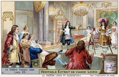 ルイ14世（1638-1715）時代のフランスの劇場 - Chromolithography Liebig 作： Unknown artist