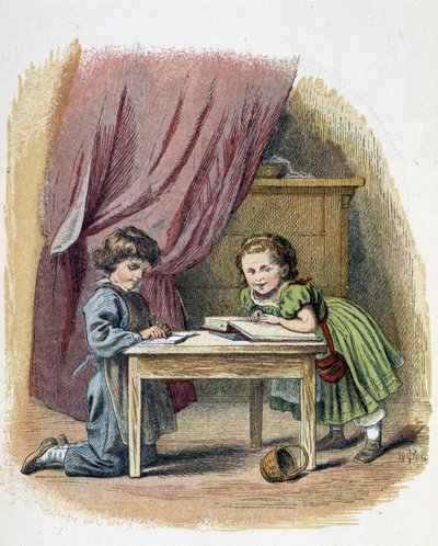 子供たちの講義 - "Les jeux des enfants", ed.ロンドン、George Ronthedge and sons、19世紀後半 作： Unknown artist