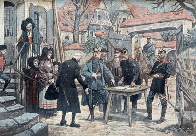Les Alsace, mars 1918（1918年3月、アルザスで活動するドイツ軍将校） イラストは "Le pelerin "より抜粋 10/03/1918 Collection privee Â. 作： Unknown Artist