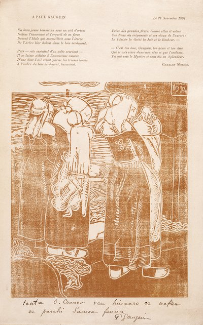 Les Bretonnes (As mulheres bretãs) (impressão em xilogravura) 作： Unknown artist