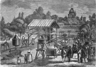 1865年にアビリー（インドール・エ・ロワール地方）で製作されたジョセフ・ピネJr.氏の「農業機械」。 作： Unknown artist