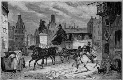 19世紀のLes Omnibus de Paris: Trycicle - 1892年のエングレービング 作： Unknown artist