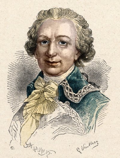 ブーゲンビル伯爵ルイ・アントワーヌ（1729-1811）、フランスの航海士。 作： Unknown artist