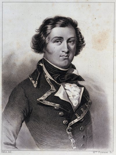 1792年、シャルトル公爵ルイ・フィリップ・ドルレアン。彼は国王ルイ・フィリップ1世（1773-1850）となった。- ルイ・フィリップの政治的・私的生活の歴史」に掲載された彫刻 作： Unknown artist