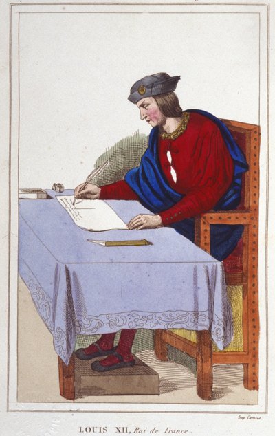 ルイ12世（1462-1515）、フランス王 1830年の彫刻版 作： Unknown artist