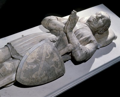 ベルトラン・デュ・ゲスクラン（1320-1380）に横たわるサン・ドニのバシリカ。 作： Unknown artist