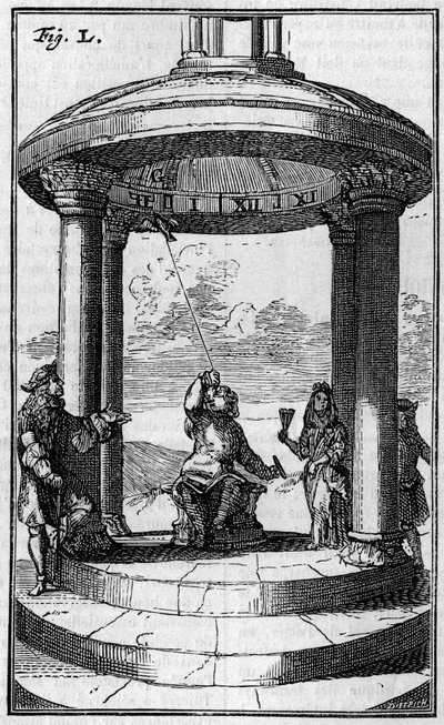 磁気時計、Dalence（1687年）の作品。1895年9月7日付の「La Nature: revue des sciences et de leurs applications aux arts et a l