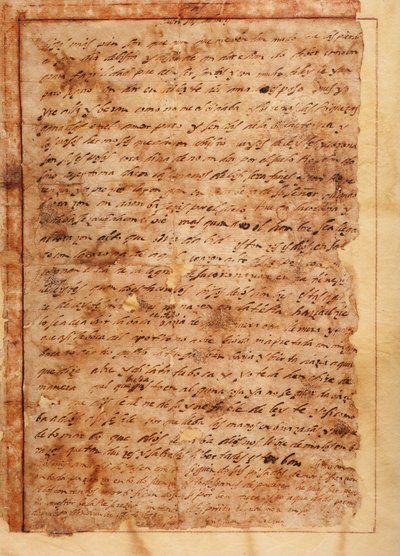 原稿。 Beas de Segura の修道士への手紙 No 7。 紙。 1585 年 11 月 18 日。 作： Unknown artist