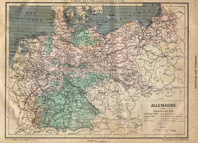 1891年のドイツの地図 - Map of Germany in 1891 - 作： Unknown artist