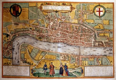 16世紀のロンドンの地図。 作： Unknown artist