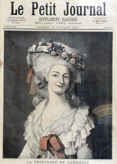 ランバル公妃マリー・テレーズ・オブ・サヴォワ・カリニャン（1749-1792） - Couv "The Petity Journal" 作： Unknown artist