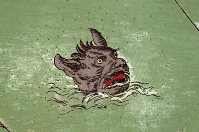 悪魔の頭を持つ海の怪物。 作： Unknown artist