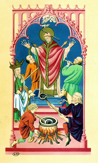 サン・ベニーニュの殉教-1439年頃の細密画による。 作： Unknown artist