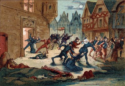 サン・バルテルミーの虐殺（1572年8月24日）。 作： Unknown artist