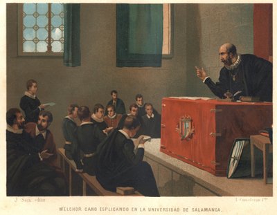 メルキオール・カノ（カヌス）は、1546年にサラマンカ大学で哲学と神学を教えた偉大なドミニカ人神学者である。1881年バルセロナ 作： Unknown artist