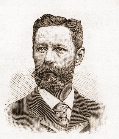 1895年のアカデミー・フランセーズのメンバー：フランスの作家、Eugene-Melchior (Eugene Melchior) de Vogue (1848-1910)の肖像。 作： Unknown artist