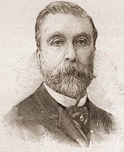 1895年のアカデミー・フランセーズのメンバー：フランスの劇作家、作詞家、小説家であるルドヴィク・ハレヴィ（1834-1908）の肖像。 作： Unknown artist