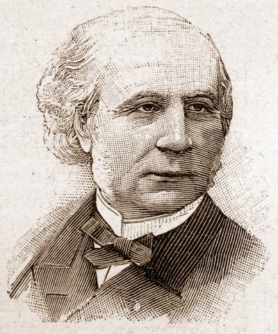 1895年のアカデミー・フランセーズのメンバー：上級官僚で文学史家、フランス文学評論家のオクターブ・グラード（1828-1904）の肖像。 作： Unknown artist
