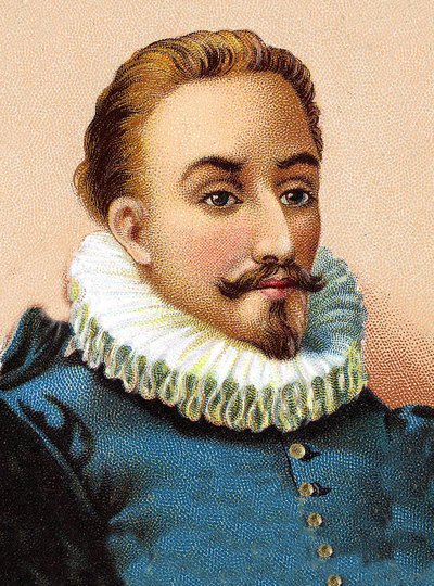 Miguel de Cervantes Saavedra 1547-1616 - スペインの詩人・劇作家、ミゲル・デ・セルバンテス（1547-1616）の肖像画 作： Unknown artist