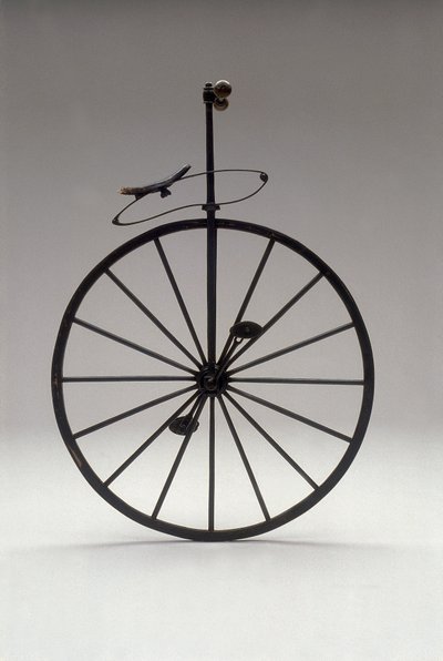 1870年製の木製車輪の単車 作： Unknown artist