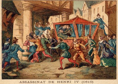 1610年5月14日、アンリ4世の殺害とラバイヤックの逮捕。 作： Unknown artist