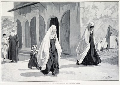 ボスニアのイスラム教徒の女性たち。In Tour du monde 1/1896. 作： Unknown artist