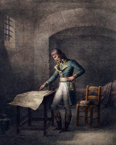 ナポレオン1世ボナパルト（1769-1821）、8月10日、アンティーブの砦の広場にて 作： Unknown artist