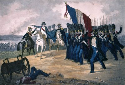 1815年6月18日、ワーテルローでのナポレオン1世 - 彫刻 19世紀 作： Unknown artist