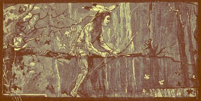 ネイティブ・アメリカンの神話で、少年がリスから知恵を学ぶ。 作： Unknown artist