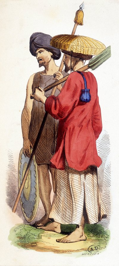 ナチュラル（ベトナム土着）とコチコチの兵隊さん。ベトナムのV.1840。 作： Unknown artist