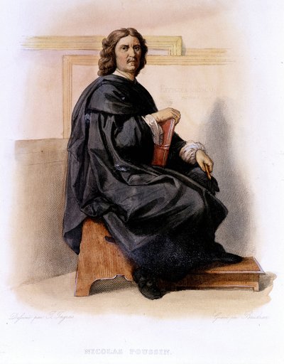 Nicolas Poussin (1594-1665) in Ed. Mennechet, "Le Plutarque francais". 作： Unknown artist