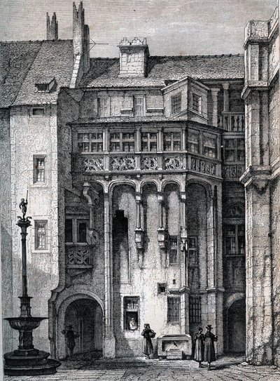 Nurnberger Rathaus - ニュルンベルク市庁舎の中庭 - 1867年頃の刻印 作： Unknown artist