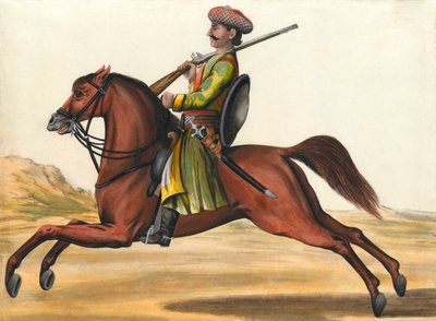 「ナワアブ軍の在来騎兵隊の1人」、1780年頃 作： Unknown