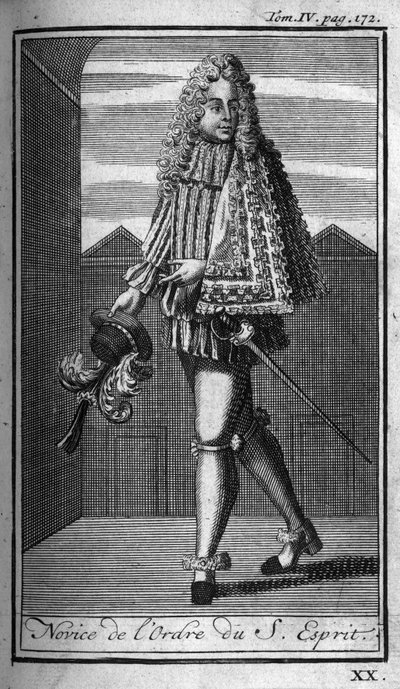 騎士の勲章。16世紀のフランスにおける聖霊のノビス（聖霊の騎士団）。これまでに設立された男女の安全で日常的な民兵の、軍事的な秩序や騎士の歴史」ではアッベから引用した版 作： Unknown artist
