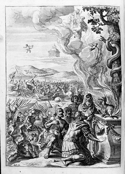 オヴィド（オヴィディウス） - 第15巻の挿絵 - （P. Ovidii Nasonis Metamorphose libri XV um notis TH. Farnabii.）Thomas Farnaby (Farnabia) (1575-1647)によるメモ。 作： Unknown artist