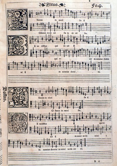 Liber octo missarum（1541年）のページ。 作： Unknown artist