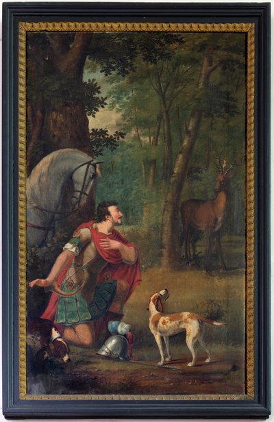 Maalaus "Conversion H. Hubertus" 作： Unknown artist