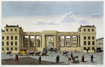 1820年頃の代議士会宮殿 - Courvoisierの「Vues de Paris」にて 作： Unknown artist