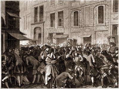 パリ4区 - La rue Quincampoix en 1720 a l