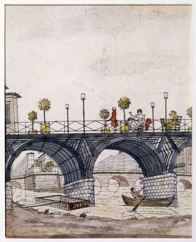 パリ19世紀の「芸術の橋 作： Unknown artist