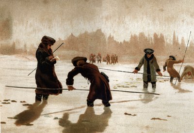 Pierre Louis Moreau de Maupertuis（1698 - 1759）：フランスの測量家・数学者。ラップランドで子午線の測定に取り組んだ。 作： Unknown artist