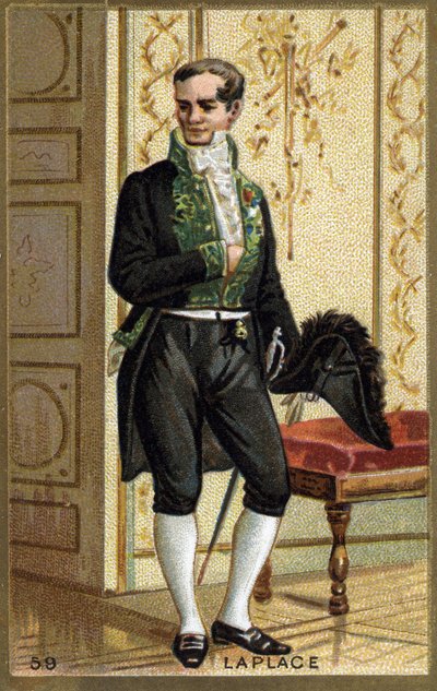 ピエール・シモン・ド・ラプラス（1749-1827）は、フランスの数学者・天文学者。19世紀のクロモリ写真。 作： Unknown artist
