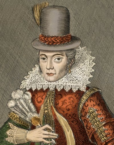 Pocahontas - アメリカインディアンの王女、Pocahontas (1595-1617) (or Mataoka or Amonute, then Rebecca Rolfe)の肖像。 作： Unknown artist