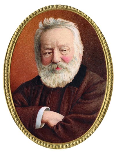 Portrait Of French Writer Victor Hugo - フランスの作家、ヴィクトル・ユーゴー（1802～1885）の肖像 - 19世紀後半のクロモリ写真。 作： Unknown artist